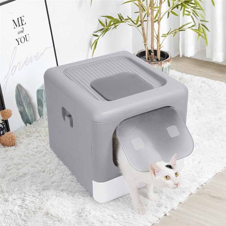 Closed top shop litter box